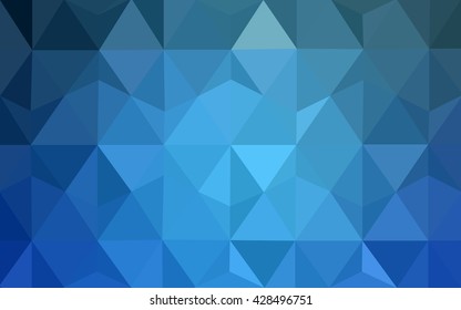 Blue polygonal illustration, which consist of triangles. Geometric background in Origami style with gradient. Triangular design for your business.