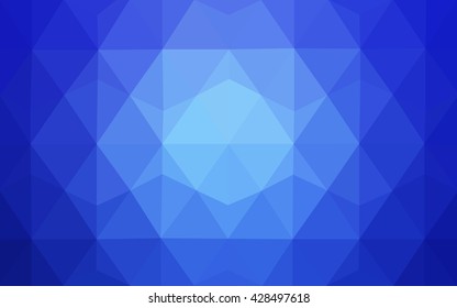 Blue polygonal illustration, which consist of triangles. Geometric background in Origami style with gradient. Triangular design for your business.