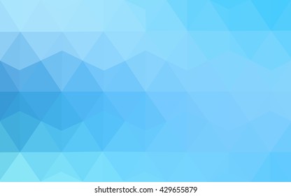 Blue polygonal illustration, which consist of triangles. Geometric background in Origami style with gradient. Triangular design for your business.