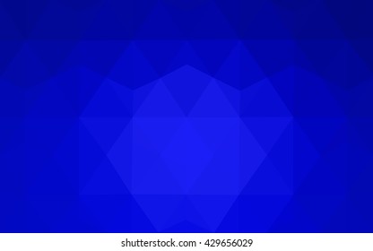 Blue polygonal illustration, which consist of triangles. Geometric background in Origami style with gradient. Triangular design for your business.