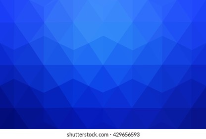 Blue polygonal illustration, which consist of triangles. Geometric background in Origami style with gradient. Triangular design for your business.