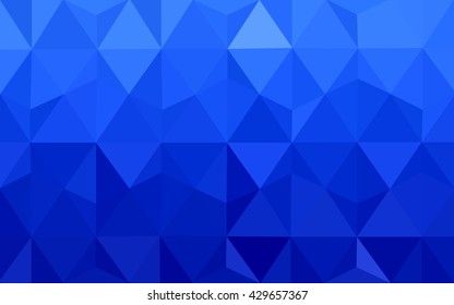 Blue polygonal illustration, which consist of triangles. Geometric background in Origami style with gradient. Triangular design for your business.