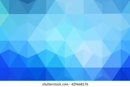 Blue polygonal illustration, which consist of triangles. Geometric background in Origami style with gradient. Triangular design for your business.