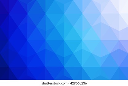 Blue polygonal illustration, which consist of triangles. Geometric background in Origami style with gradient. Triangular design for your business.