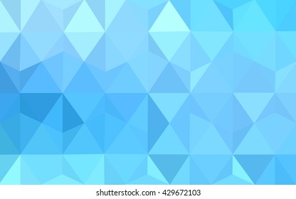 Blue polygonal illustration, which consist of triangles. Geometric background in Origami style with gradient. Triangular design for your business.