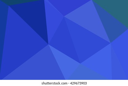 Blue polygonal illustration, which consist of triangles. Geometric background in Origami style with gradient. Triangular design for your business.