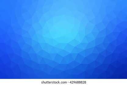 Blue polygonal illustration, which consist of triangles. Geometric background in Origami style with gradient. Triangular design for your business.