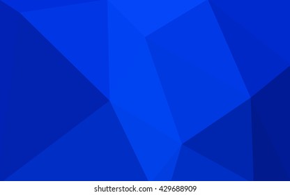 Blue polygonal illustration, which consist of triangles. Geometric background in Origami style with gradient. Triangular design for your business.