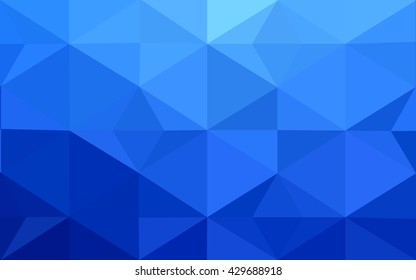 Blue polygonal illustration, which consist of triangles. Geometric background in Origami style with gradient. Triangular design for your business.