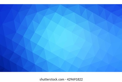 Blue polygonal illustration, which consist of triangles. Geometric background in Origami style with gradient. Triangular design for your business.