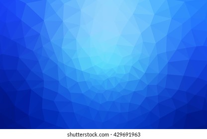 Blue polygonal illustration, which consist of triangles. Geometric background in Origami style with gradient. Triangular design for your business.