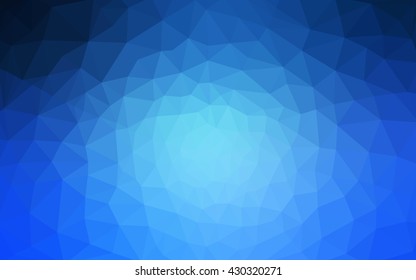 Blue polygonal illustration, which consist of triangles. Geometric background in Origami style with gradient. Triangular design for your business.