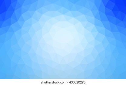 Blue polygonal illustration, which consist of triangles. Geometric background in Origami style with gradient. Triangular design for your business.