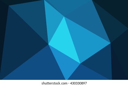 Blue polygonal illustration, which consist of triangles. Geometric background in Origami style with gradient. Triangular design for your business.