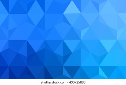 Blue polygonal illustration, which consist of triangles. Geometric background in Origami style with gradient. Triangular design for your business.