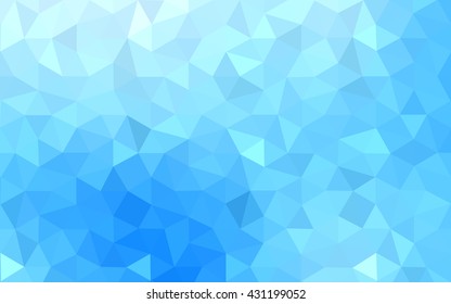 Blue polygonal illustration, which consist of triangles. Geometric background in Origami style with gradient. Triangular design for your business.