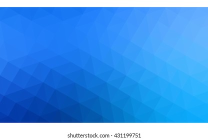 Blue polygonal illustration, which consist of triangles. Geometric background in Origami style with gradient. Triangular design for your business.