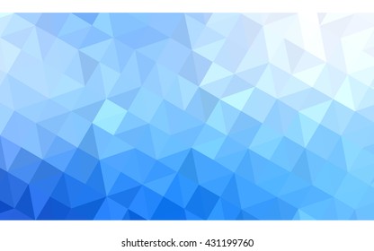 Blue polygonal illustration, which consist of triangles. Geometric background in Origami style with gradient. Triangular design for your business.