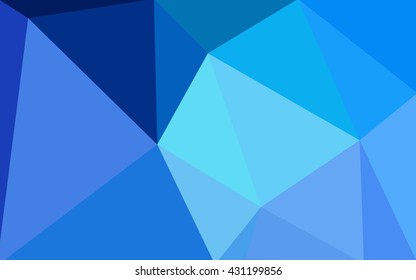Blue polygonal illustration, which consist of triangles. Geometric background in Origami style with gradient. Triangular design for your business.