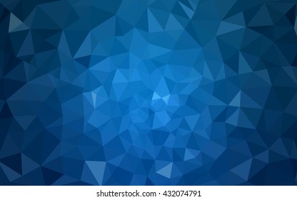 Blue polygonal illustration, which consist of triangles. Geometric background in Origami style with gradient. Triangular design for your business.