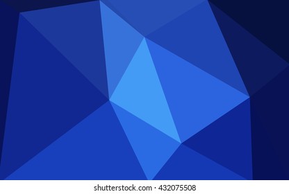 Blue polygonal illustration, which consist of triangles. Geometric background in Origami style with gradient. Triangular design for your business.