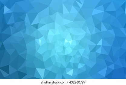 Blue polygonal illustration, which consist of triangles. Geometric background in Origami style with gradient. Triangular design for your business.