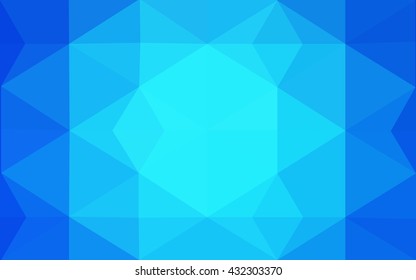 Blue polygonal illustration, which consist of triangles. Geometric background in Origami style with gradient. Triangular design for your business.