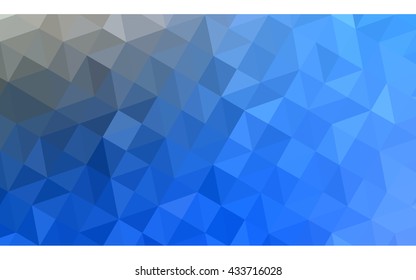 Blue polygonal illustration, which consist of triangles. Geometric background in Origami style with gradient. Triangular design for your business.
