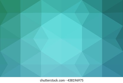 Blue polygonal illustration, which consist of triangles. Geometric background in Origami style with gradient. Triangular design for your business.