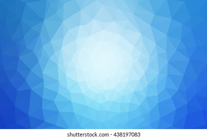 Blue polygonal illustration, which consist of triangles. Geometric background in Origami style with gradient. Triangular design for your business.