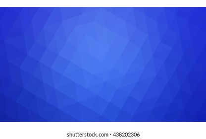 Blue polygonal illustration, which consist of triangles. Geometric background in Origami style with gradient. Triangular design for your business.