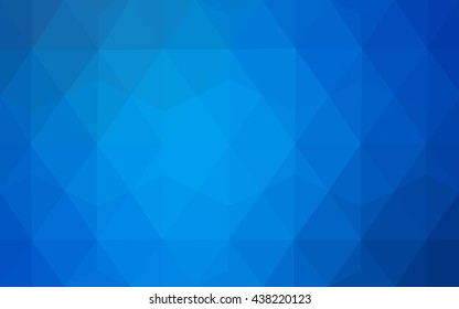 Blue polygonal illustration, which consist of triangles. Geometric background in Origami style with gradient. Triangular design for your business.