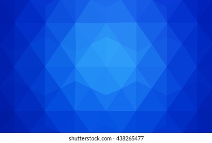 Blue polygonal illustration, which consist of triangles. Geometric background in Origami style with gradient. Triangular design for your business.