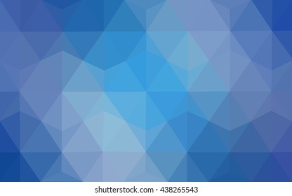 Blue polygonal illustration, which consist of triangles. Geometric background in Origami style with gradient. Triangular design for your business.
