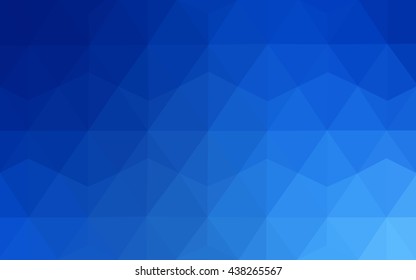 Blue polygonal illustration, which consist of triangles. Geometric background in Origami style with gradient. Triangular design for your business.
