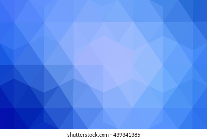 Blue polygonal illustration, which consist of triangles. Geometric background in Origami style with gradient. Triangular design for your business.