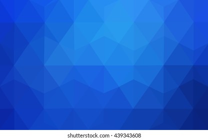 Blue polygonal illustration, which consist of triangles. Geometric background in Origami style with gradient. Triangular design for your business.
