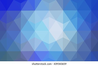 Blue polygonal illustration, which consist of triangles. Geometric background in Origami style with gradient. Triangular design for your business.