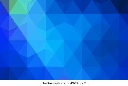 Blue polygonal illustration, which consist of triangles. Geometric background in Origami style with gradient. Triangular design for your business.