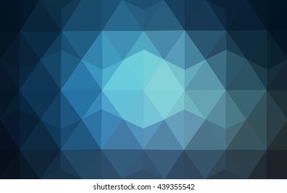 Blue polygonal illustration, which consist of triangles. Geometric background in Origami style with gradient. Triangular design for your business.