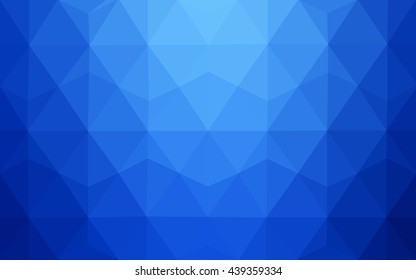 Blue polygonal illustration, which consist of triangles. Geometric background in Origami style with gradient. Triangular design for your business.
