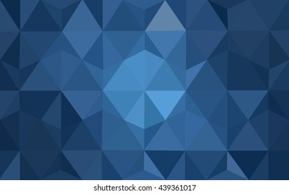 Blue polygonal illustration, which consist of triangles. Geometric background in Origami style with gradient. Triangular design for your business.