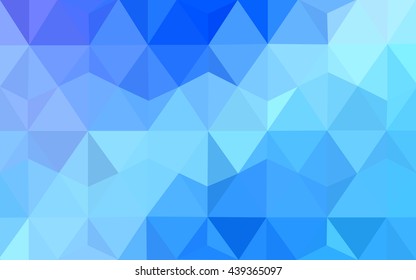 Blue polygonal illustration, which consist of triangles. Geometric background in Origami style with gradient. Triangular design for your business.