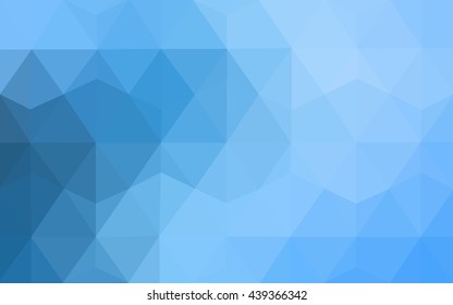 Blue polygonal illustration, which consist of triangles. Geometric background in Origami style with gradient. Triangular design for your business.