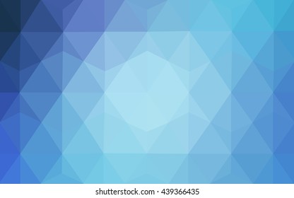 Blue polygonal illustration, which consist of triangles. Geometric background in Origami style with gradient. Triangular design for your business.