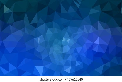 Blue polygonal illustration, which consist of triangles. Geometric background in Origami style with gradient. Triangular design for your business.
