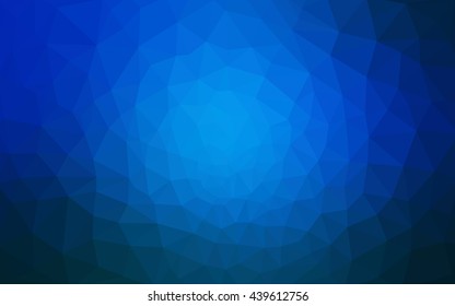 Blue polygonal illustration, which consist of triangles. Geometric background in Origami style with gradient. Triangular design for your business.
