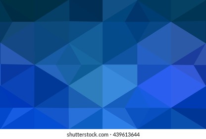 Blue polygonal illustration, which consist of triangles. Geometric background in Origami style with gradient. Triangular design for your business.