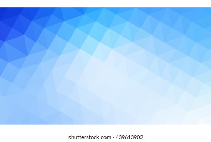 Blue polygonal illustration, which consist of triangles. Geometric background in Origami style with gradient. Triangular design for your business.