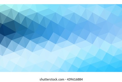 Blue polygonal illustration, which consist of triangles. Geometric background in Origami style with gradient. Triangular design for your business.